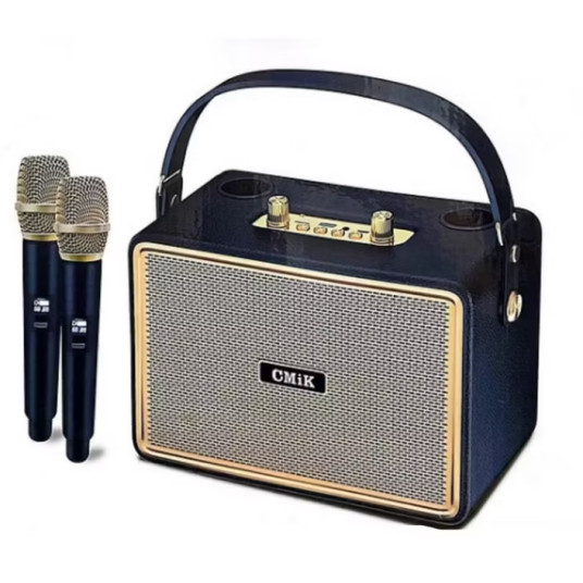 CMIK MK-4202 Kannettava kaiutin / karaokejärjestelmä + x2 mikrofoni Bluetooth / USB / SD / AUX