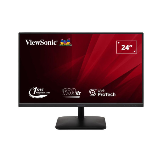 LCD-monitori|VIEWSONIC|VA2408-MHDB|23,8"|Panel IPS|1920x1080|16:9|16:9|100Hz|Matti|1 ms|Kaiuttimet|Kallistus|Väri musta|VA2408-MHDB