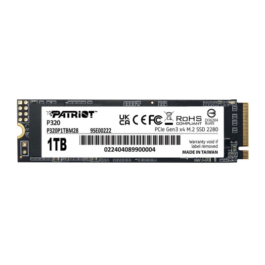 Patriot Viper P320 M.2 PCI-Ex4 NVMe 1TB 3GB/s SSD-levy