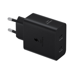 Samsung PD 50W Power Adapter Duo (ilman kaapelia) Type-Cx1, USBx1 (uusi) Musta