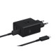 Samsung PD 50W Power Adapter Duo (ilman kaapelia) Type-Cx1, USBx1 (uusi) Musta