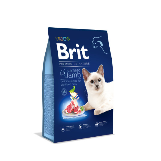 Brit Premium by Nature Cat Sterilized Lamb -kuivaruoka kissoille 1,5 kg