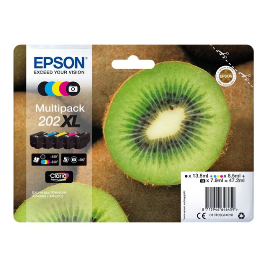 EPSON monipakkaus 5-värinen 202XL Kiwi