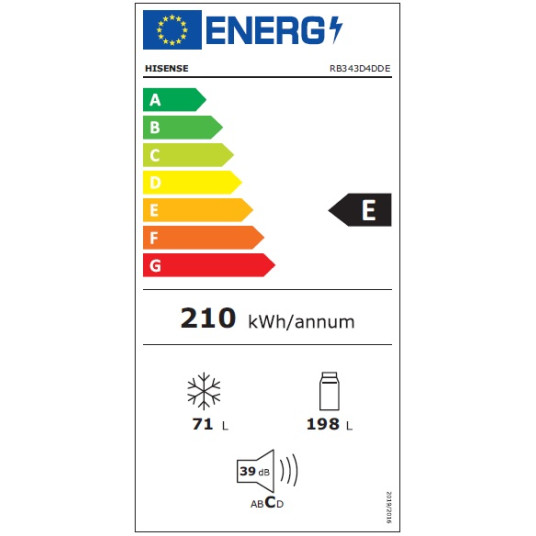 Jääkaappi HISENSE RB343D4DDE