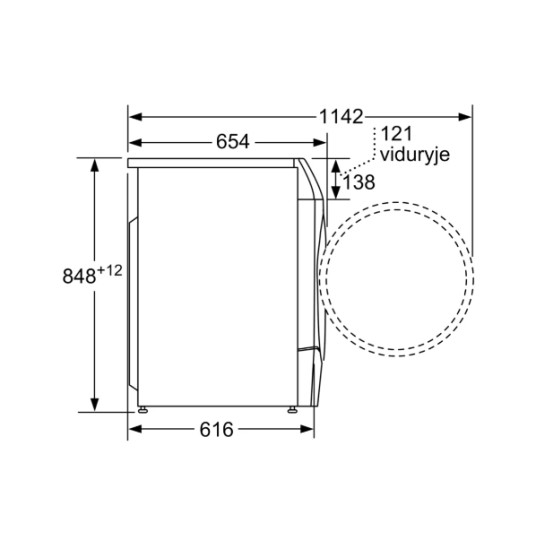 Pesukone-kuivausrumpu Bosch WNC254ARSN