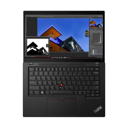 Kannettava tietokone Lenovo ThinkPad L14 Intel® Core™ i5 i5-1335U 35,6 cm (14") Full HD 8 GB DDR4-SDRAM 512 GB SSD Wi-Fi 6 (802.11ax) Windows 11 Pro Musta