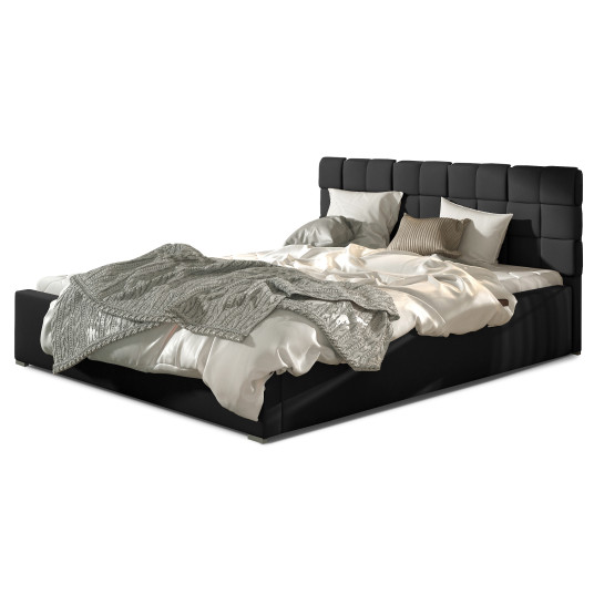 Sänky vuodevaatelaatikolla Grand Soft 11, 200x200, musta väri