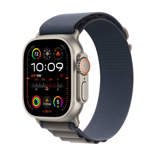 Älykello Apple Watch Ultra 2 GPS + Cellular, 49mm Titanium Case with Blue Alpine Loop - Large MREQ3UL/A