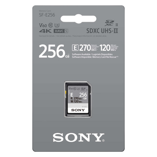 Sony SF-E256 256 Gt, SDXC, Flash-muistiluokka 10