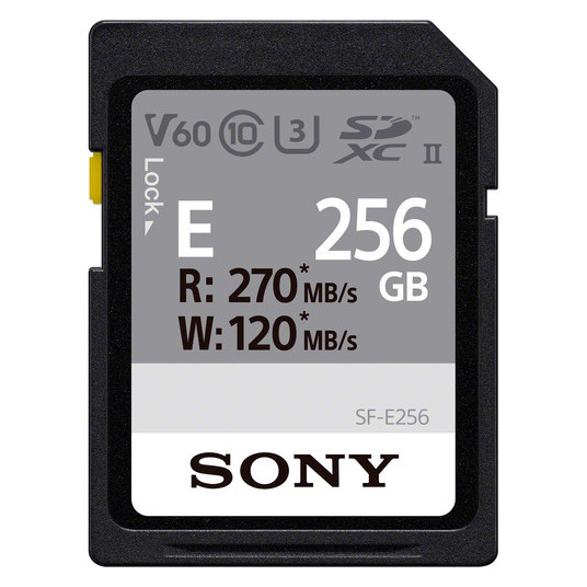 Sony SF-E256 256 Gt, SDXC, Flash-muistiluokka 10