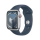 Älykello Apple Watch Series 9 GPS + Cellular 45mm Silver Aluminium Case with Storm Blue Sport Band - S/M MRMG3ET/A