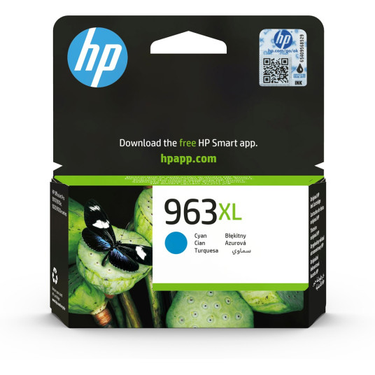 HP 963XL High Yield Cyan alkuperäinen mustekasetti