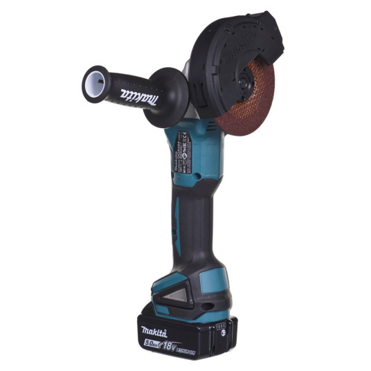 MAKITA DGA504RTJ kulmahiomakone 125 mm 2x 18 V 5 Ah Musta, Sininen