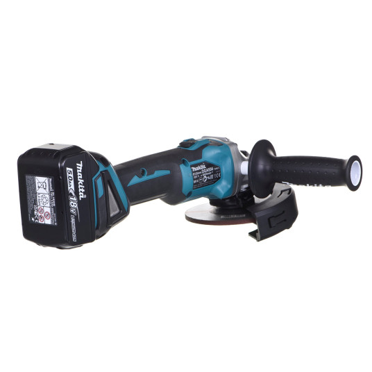 MAKITA DGA504RTJ kulmahiomakone 125 mm 2x 18 V 5 Ah Musta, Sininen