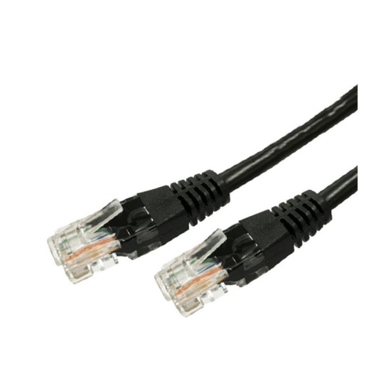 Patch-kaapeli cat.6a RJ45 UTP 0,5m musta