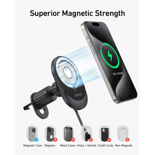 MagGo Qi2 15W musta laturi