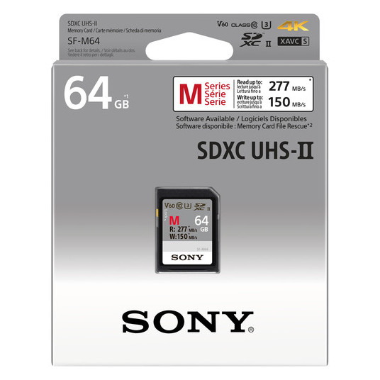 Sony SF-M64 64 Gt, SDXC, Flash-muistiluokka 10