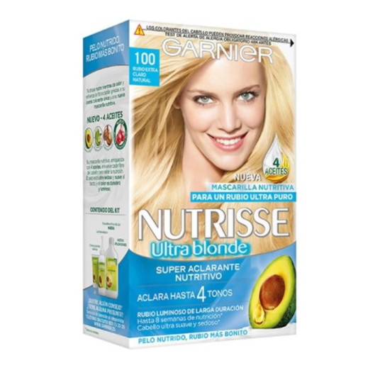 Garnier Nutrisse Creme Nourishing Color 100 Extra Light Natural Blonde