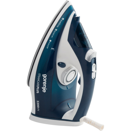 Gorenje Steam Iron SIH2200TQC Höyrysilitysrauta, 2200 W, Vesisäiliön tilavuus 300 ml, Jatkuva höyry 30 g/min, Sininen/Valkoinen