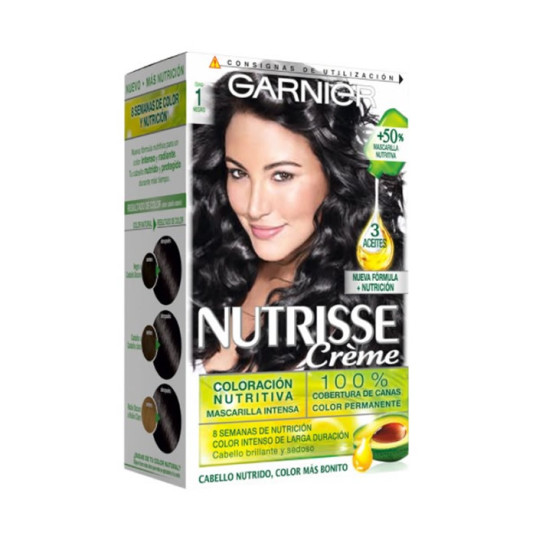 Garnier Nutrisse Creme Nourishing Color 1 musta