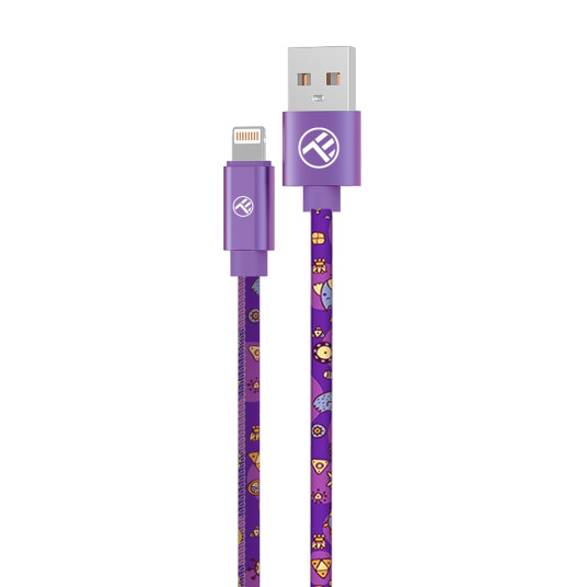 Tellur Graffiti USB-Lightning-kaapeli 3A 1m violetti