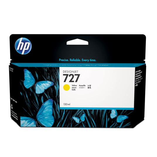 HP 727 130 ml:n keltainen DesignJet-mustekasetti (keltainen)