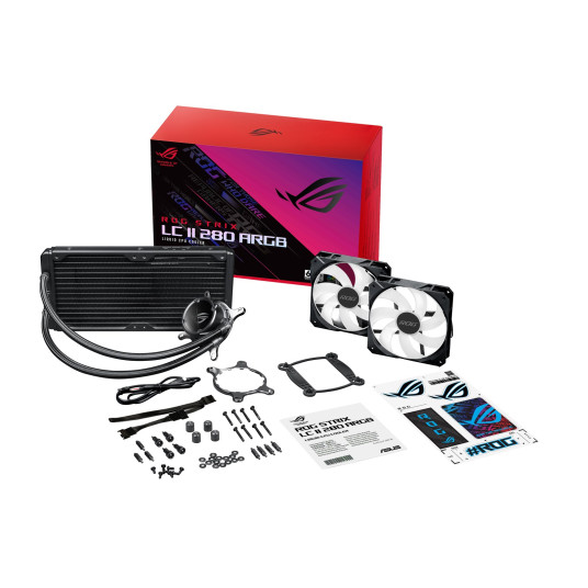 ASUS ROG STRIX LC II 280 ARGB Prosessori Universal nestejäähdytin 14 cm Musta 1 kpl