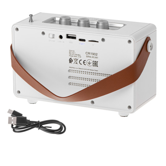 Kaiutin radiolla | CR 1902 W | 5 W | Bluetooth | Valkoinen | Langaton yhteys