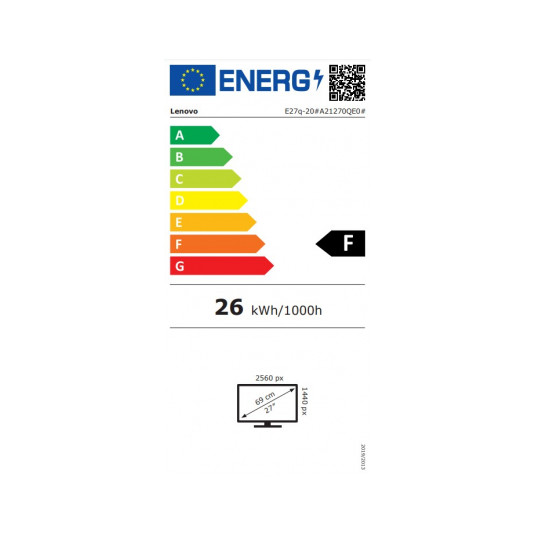 ThinkVision E27q-20 27" IPS 16:9 62D0GAT1EU 27" IPS 16:9 62D0GAT1EU