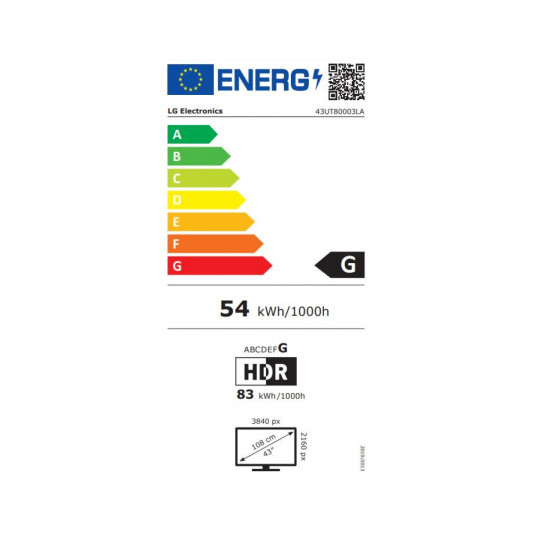 Televisio LG 43UT80003LA UHD 43" Smart