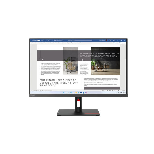 Lenovo ThinkVision S27i-30 27 "FHD IPS 100Hz 300nits HDMI VGA Raven Musta