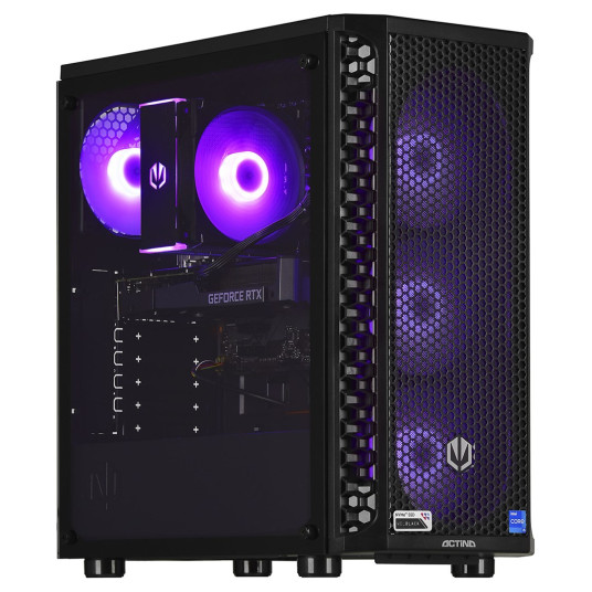 Actina 5901443349501 PC Intel® Core™ i5 i5-12400F 16 GB DDR4-SDRAM 1 TB SSD NVIDIA GeForce RTX 4060 Windows 11 Home "Midi Tower" Musta