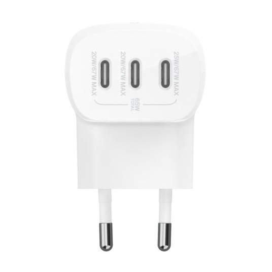 Belkin WCC002VFWH Mobiililaitteen laturi kannettavalle tietokoneelle, älypuhelimelle, tabletille Valkoinen AC-pikalataus Sisäinen