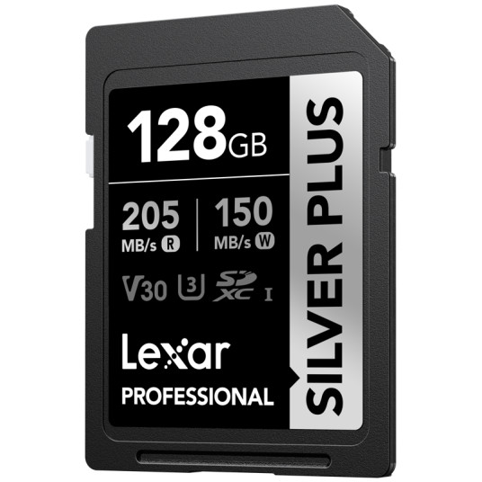 Lexar SDXC Professional SILVER Plus UHS-I/U3/A2/4K R205/W150 (V30) 128GB