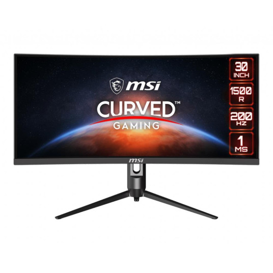 LCD-näyttö|MSI|Optix MAG301CR2|29,5"|Gaming/Curved/21 : 9|Paneeli VA|2560x1080|21:9|200Hz|Matte|1 ms|Kääntyvä|Kääntyvä|Korkeussäädettävä|Kallistus|Väri Musta|OPTIX2MAG3