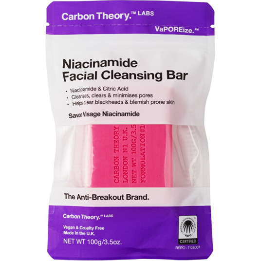 Carbon Theory - Niasiiniamidi-kasvojen puhdistussaippua (Facial Cleansing Bar) 100 g