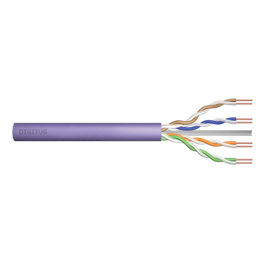 Asennuskaapeli DIGITUS cat.6, U/UTP, Dca, AWG23/1, LSOH, 50m, violetti