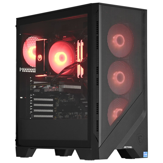 Actina 5901443387893 PC AMD Ryzen™ 5 7500F 32 GB DDR5-SDRAM 1 TB SSD NVIDIA GeForce RTX 4060 Ti "Midi Tower" Musta