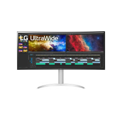 "96.5cm/38" (3840x1600) LG UltraWide 38BQ85C-W 21:9 UWQHD IPS Kaareva 5ms 75Hz HDMI DP USB-C -kaiutin, valkoinen"