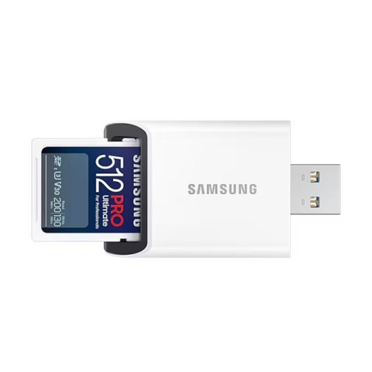 Samsung PRO Ultimate SDXC 512GB UHS-I U3 [Zapis 130MB/s Odczyt 200MB/s] z czytnikiem