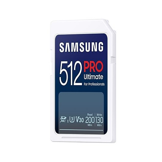 Samsung PRO Ultimate SDXC 512GB UHS-I U3 [Zapis 130MB/s Odczyt 200MB/s] z czytnikiem