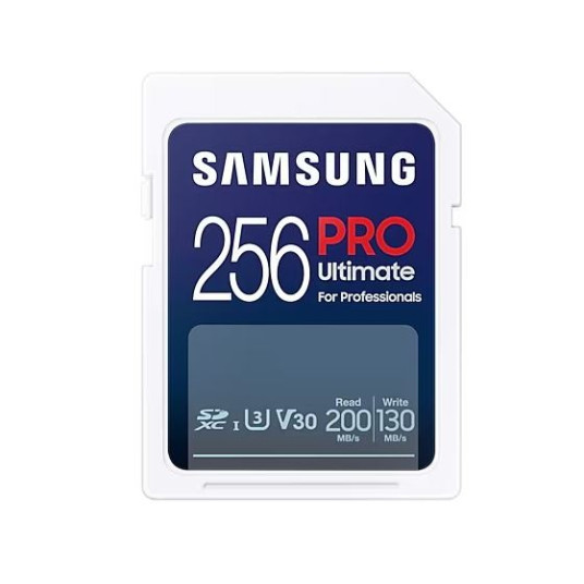 Samsung PRO Ultimate SDXC 256GB UHS-I U3 [Zapis 130MB/s Odczyt 200MB/s] z czytnikiem