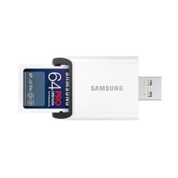 Samsung PRO Ultimate SDXC 64GB UHS-I U3 [Zapis 130MB/s Odczyt 200MB/s] z czytnikiem