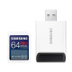 Samsung PRO Ultimate SDXC 64GB UHS-I U3 [Zapis 130MB/s Odczyt 200MB/s] z czytnikiem