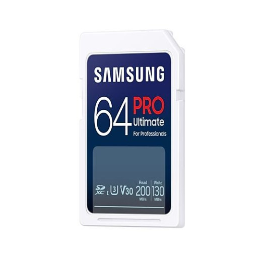 Samsung PRO Ultimate SDXC 64GB UHS-I U3 [Zapis 130MB/s Odczyt 200MB/s] z czytnikiem