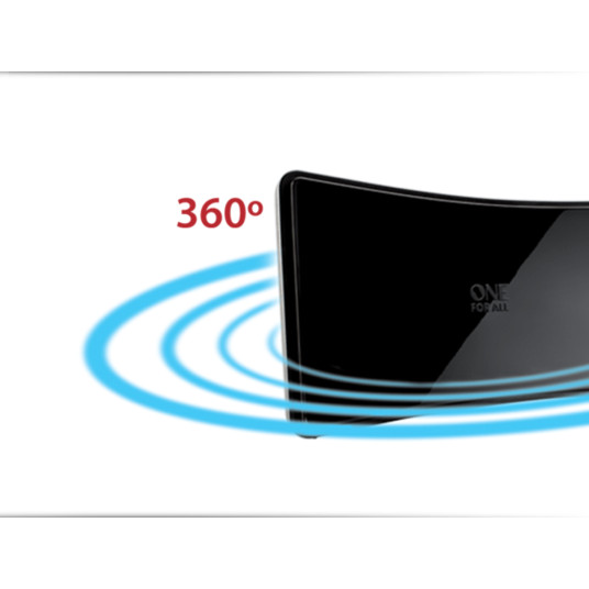 One For All Design SV9420-5G -aktiivinen DVB-T/T2 -sisäantenni LTE-suodattimella