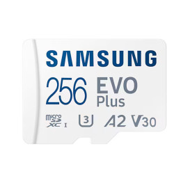 Samsung | MicroSD-kortti | EVO Plus | 256 Gt | microSDXC-muistikortti | Flash-muistiluokka U3, V30, A2