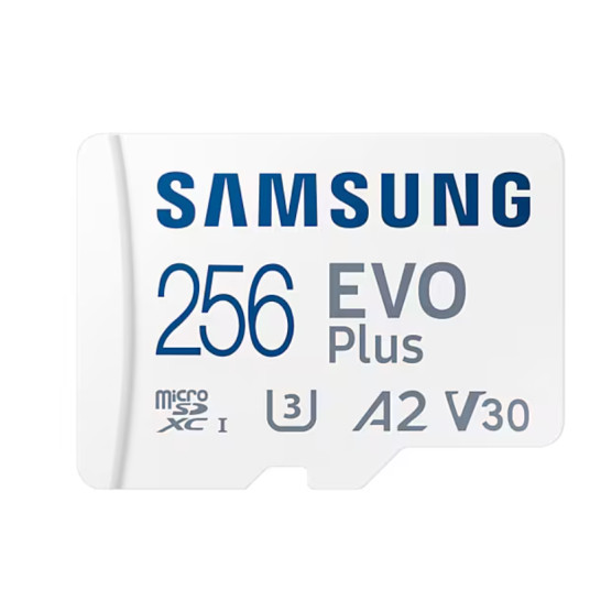 Samsung | MicroSD-kortti | EVO Plus | 256 Gt | microSDXC-muistikortti | Flash-muistiluokka U3, V30, A2