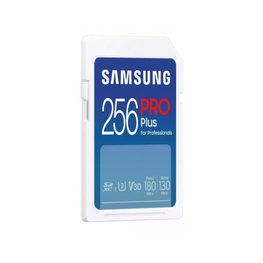 Samsung PRO Plus SDXC 256 Gt UHS-I U3 [Zapis 130MB/s Odczyt 180MB/s] v 2023