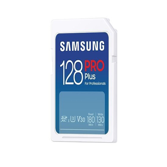 Samsung PRO Plus SDXC 128GB UHS-I U3 [Zapis 130MB/s Odczyt 180MB/s] v 2023